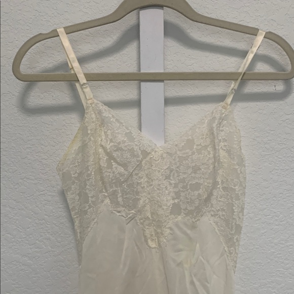 Vintage Rogers White Lace Trim Slip Dress - Picture 2 of 12